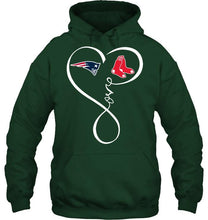 Load image into Gallery viewer, New England Patriots Boston Red Sox love heart shirt