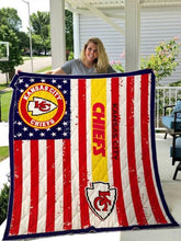 Load image into Gallery viewer, kansas city chiefs for fans quilt blanket
