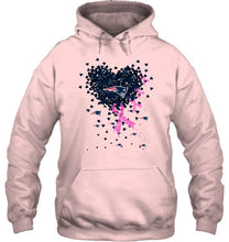 Load image into Gallery viewer, New England Patriots tiny heart love shaped br east cancer shirt