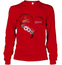 Load image into Gallery viewer, St Louis Cardinals butterfly heart shirt