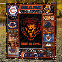 Load image into Gallery viewer, chicago bears pumpkin halloween quilt blanket