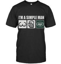 Load image into Gallery viewer, I'm simple man loves bobs beer New York Jets fan shirt