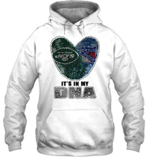Load image into Gallery viewer, New York Jets and New York Rangers it's my dna love fingerprints shirt