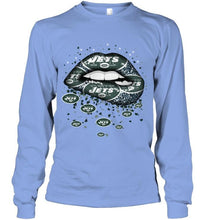 Load image into Gallery viewer, New York Jets heart glitter pattern lips shirt