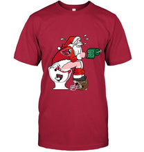 Load image into Gallery viewer, Santa Ball State Cardinals in bathroom shirt