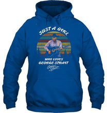 Load image into Gallery viewer, Just a girl who loves George strait signed retro shirt