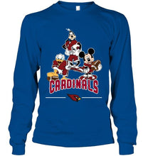 Load image into Gallery viewer, Arizona Cardinals mickey donald goofy fan shirt