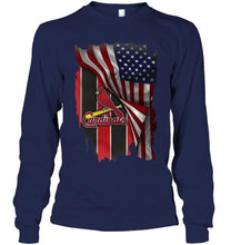 Load image into Gallery viewer, St Louis Cardinals american flag fan shirt