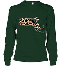Load image into Gallery viewer, New England Patriots Leopard State Map love shirt