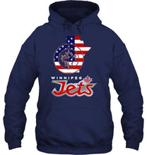 Load image into Gallery viewer, Winnipeg Jets Manitoba 4th July independence day american flag shirt