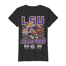 Load image into Gallery viewer, Lsu Champions 63 LSU Tigers 28 Oklahoma shirt by Moteefes store Classic Women's T-Shirt