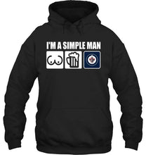 Load image into Gallery viewer, I'm simple man loves bobs beer Winnipeg Jets fan shirt