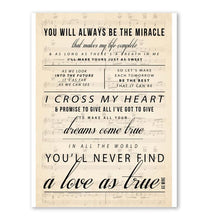 Load image into Gallery viewer, George Strait I Cross My Heart you'll never find a love as true as mine poster