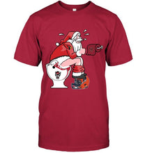 Load image into Gallery viewer, Santa Louisville Cardinals in bathroom shirt