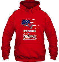 Load image into Gallery viewer, New England Patriots Massachusetts 4th July independence day american flag shirt