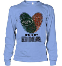 Load image into Gallery viewer, New York Jets and New York Mets it's my dna love fingerprints shirt