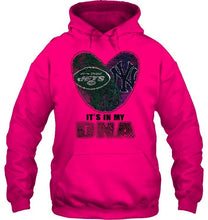 Load image into Gallery viewer, New York Jets and New York Yankees it's my dna love fingerprints shirt