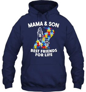 Autism mama & Son best friends for life shirt