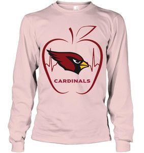 Arizona Cardinals heartbeat teacher apple shirt