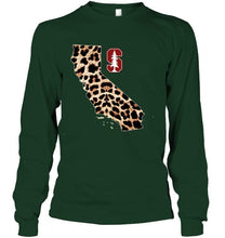 Load image into Gallery viewer, Stanford Cardinal panther pattern state map hoodie