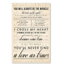 Load image into Gallery viewer, George Strait I Cross My Heart Lyric You'll never find a love as mine lyric poster
