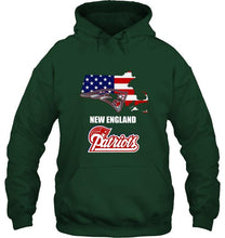 Load image into Gallery viewer, New England Patriots Massachusetts 4th July independence day american flag shirt