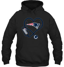 Load image into Gallery viewer, New England Patriots nurse scope love heartbeat shirt