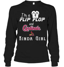 Load image into Gallery viewer, I'm a flip flop and St Louis Cardinals kinda girl shirt