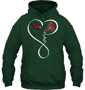 Arizona Cardinals Arizona Diamondbacks love heart shirt