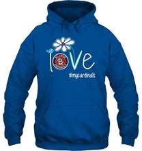 Load image into Gallery viewer, Love my Cardinals St Louis Cardinals daisy fan shirt