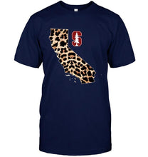 Load image into Gallery viewer, Stanford Cardinal panther pattern state map hoodie