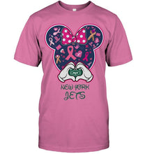 Load image into Gallery viewer, New York Jets minnie br east cancer love shirt