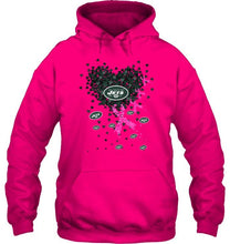 Load image into Gallery viewer, New York Jets tiny heart love shaped br east cancer shirt