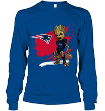 Load image into Gallery viewer, New England Patriots angry baby groot ripped shirt