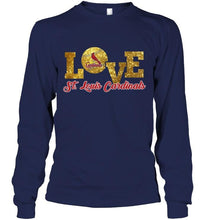 Load image into Gallery viewer, Love St Louis Cardinals glittering T Shirt