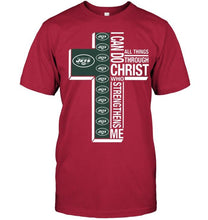 Load image into Gallery viewer, Can do all things through christ strengthens me New York Jets shirt
