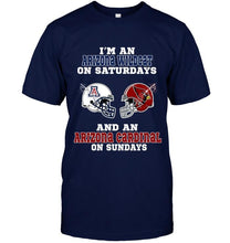 Load image into Gallery viewer, I'm Arizona Wildcat on saturdays and Arizona Cardinal on sundays shirt