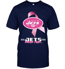Load image into Gallery viewer, New York Jets real fans wear pink br east cancer support shirt