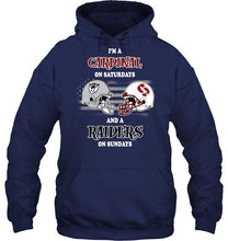 Load image into Gallery viewer, I'm Stanford Cardinal on Saturdays and Oakland Raiders on Sundays shirt