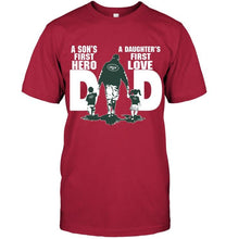 Load image into Gallery viewer, New York Jets Dad son's first hero daughter's first love shirt