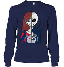 Load image into Gallery viewer, New England Patriots Jack Skellington Sally halloween fan simpson shirt