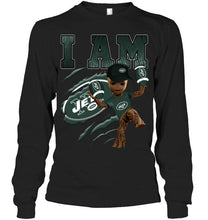 Load image into Gallery viewer, I am groot loves New York Jets fan t shirt