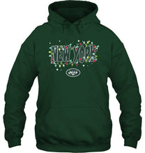 Load image into Gallery viewer, New York Jets christmas fairy lights t shirt