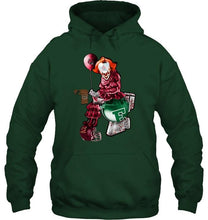 Load image into Gallery viewer, IT Ball State Cardinals in toilet halloween hoodie