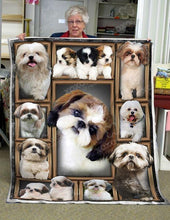 Load image into Gallery viewer, shih tzu 3d print quilt blanket