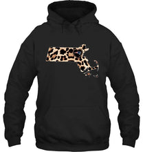 Load image into Gallery viewer, New England Patriots Leopard State Map love shirt