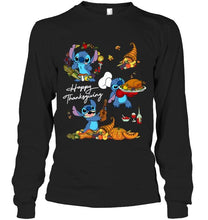 Load image into Gallery viewer, happy thanksgiving stitch lover t shirt