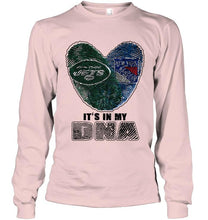 Load image into Gallery viewer, New York Jets and New York Rangers it's my dna love fingerprints shirt