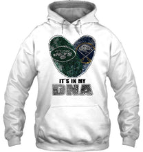 Load image into Gallery viewer, New York Jets and Buffalo Sabres it's my dna love fingerprints shirt