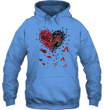 Load image into Gallery viewer, Arizona Cardinals Patriots and Arizona Diamondbacks tiny hearts shaped fan shirt